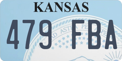 KS license plate 479FBA