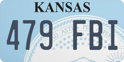 KS license plate 479FBI