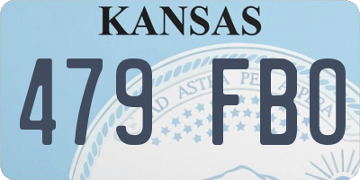KS license plate 479FBO