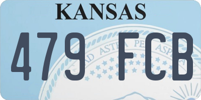 KS license plate 479FCB