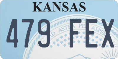 KS license plate 479FEX