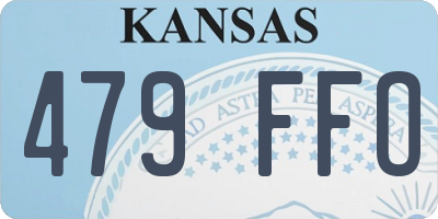 KS license plate 479FFO