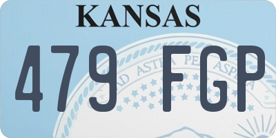 KS license plate 479FGP
