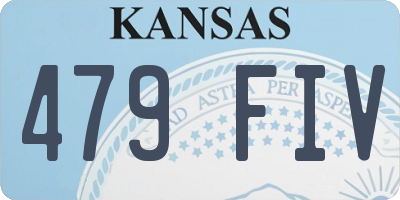 KS license plate 479FIV