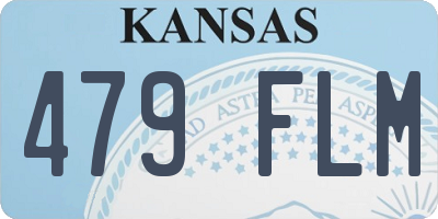 KS license plate 479FLM