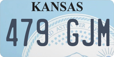 KS license plate 479GJM