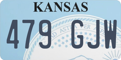 KS license plate 479GJW