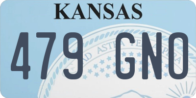 KS license plate 479GNO
