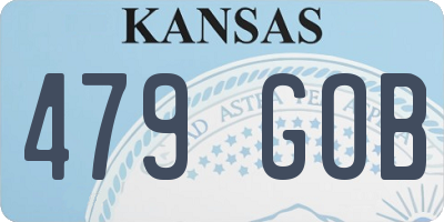 KS license plate 479GOB