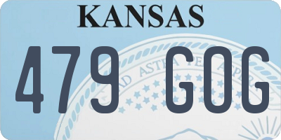 KS license plate 479GOG