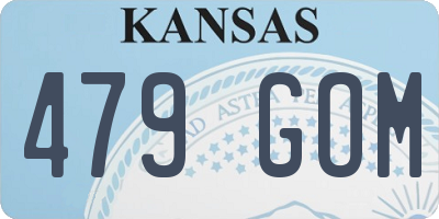 KS license plate 479GOM