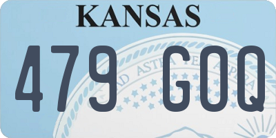 KS license plate 479GOQ