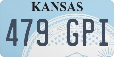 KS license plate 479GPI