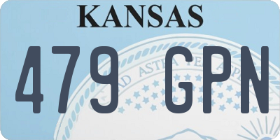 KS license plate 479GPN