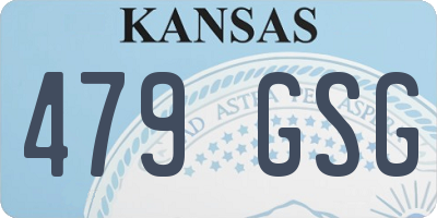 KS license plate 479GSG