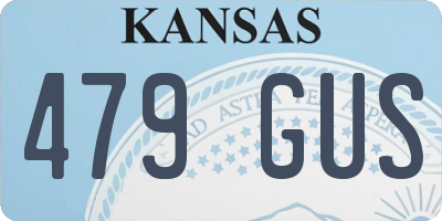 KS license plate 479GUS