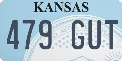 KS license plate 479GUT