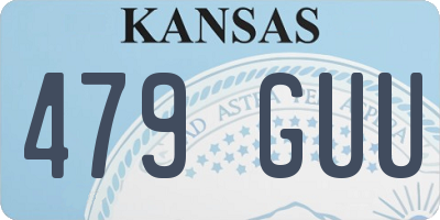 KS license plate 479GUU
