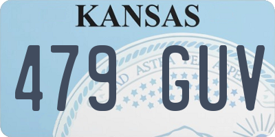 KS license plate 479GUV