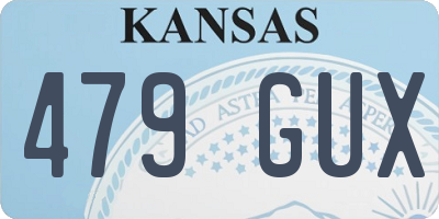 KS license plate 479GUX