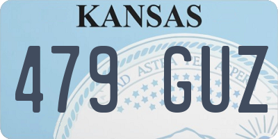 KS license plate 479GUZ