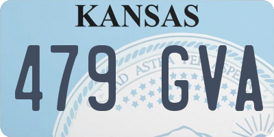 KS license plate 479GVA