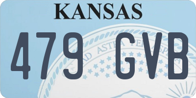 KS license plate 479GVB
