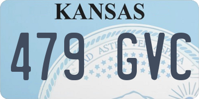 KS license plate 479GVC