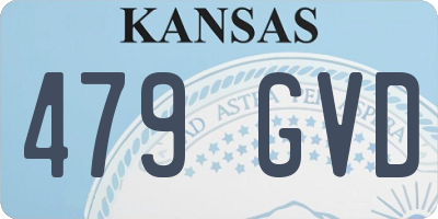KS license plate 479GVD