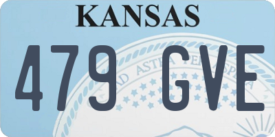 KS license plate 479GVE