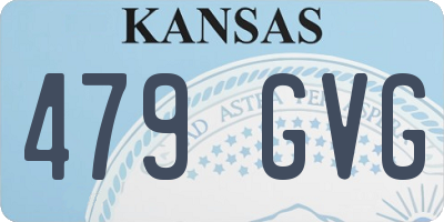 KS license plate 479GVG