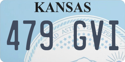 KS license plate 479GVI