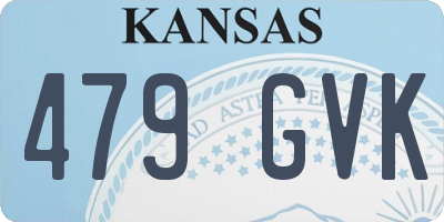 KS license plate 479GVK