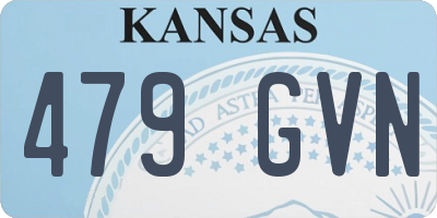 KS license plate 479GVN