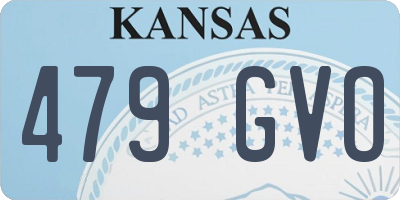KS license plate 479GVO