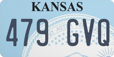 KS license plate 479GVQ