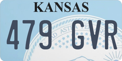 KS license plate 479GVR