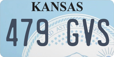KS license plate 479GVS