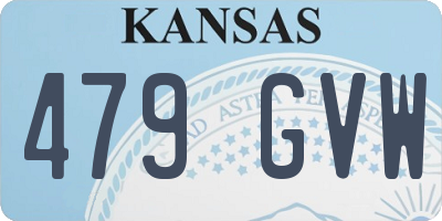 KS license plate 479GVW