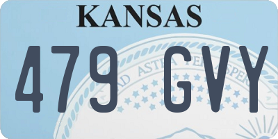 KS license plate 479GVY