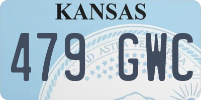 KS license plate 479GWC