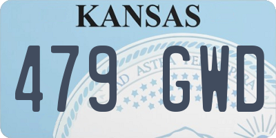 KS license plate 479GWD