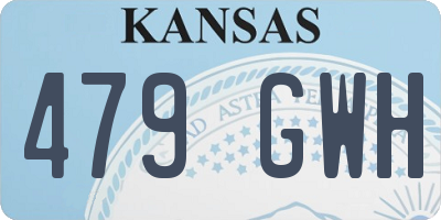 KS license plate 479GWH