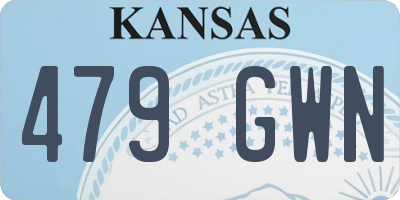 KS license plate 479GWN