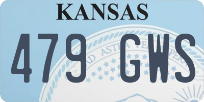 KS license plate 479GWS