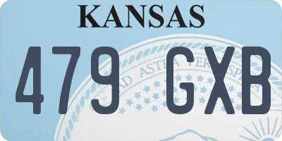 KS license plate 479GXB