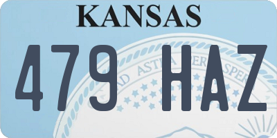 KS license plate 479HAZ