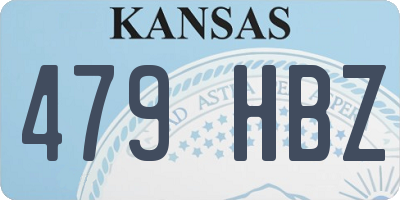 KS license plate 479HBZ