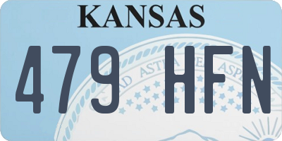 KS license plate 479HFN