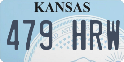 KS license plate 479HRW